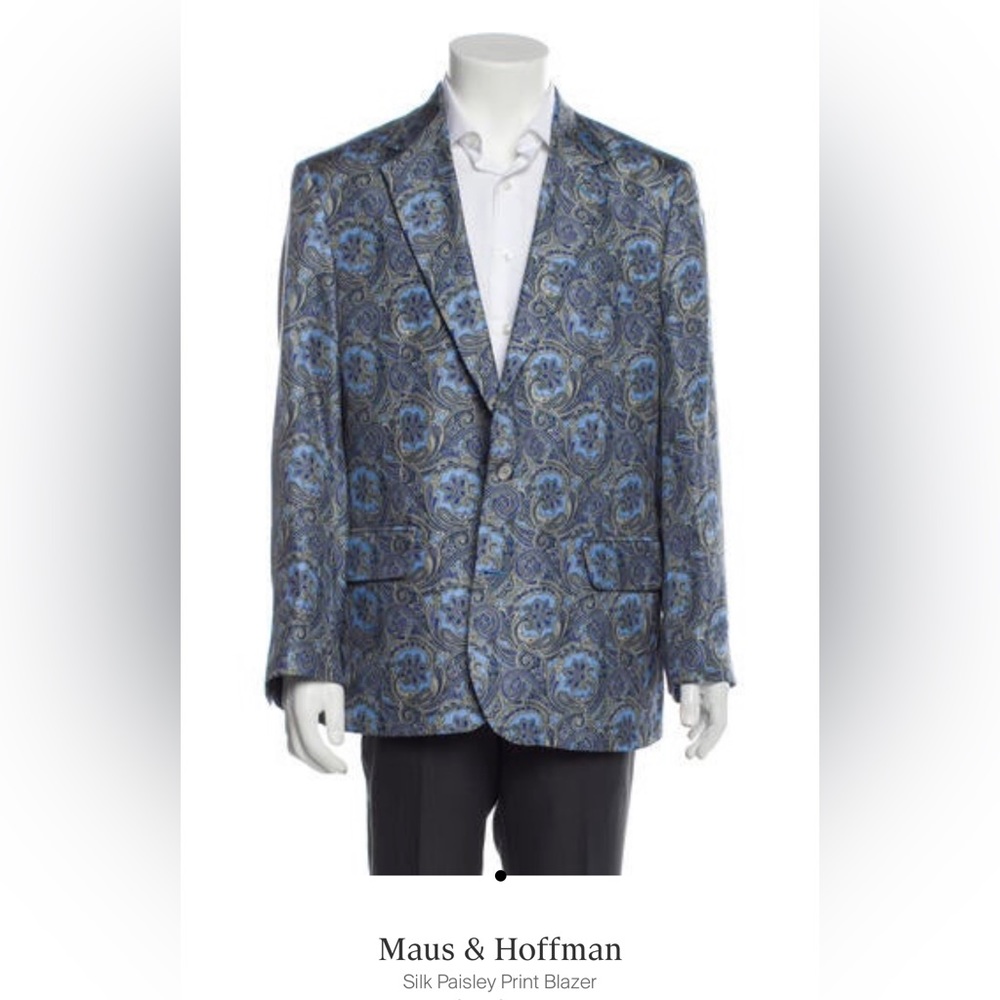 Maus & Hoffman man’s silk blazer
